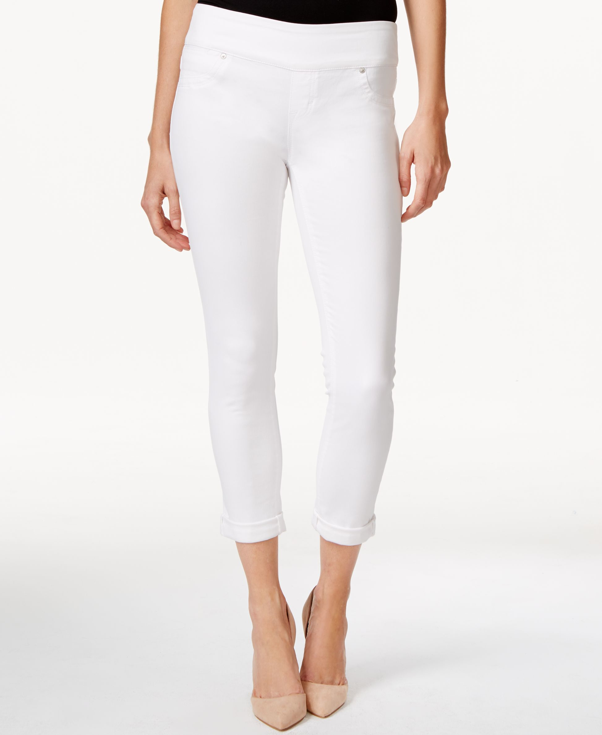 petite white jeggings